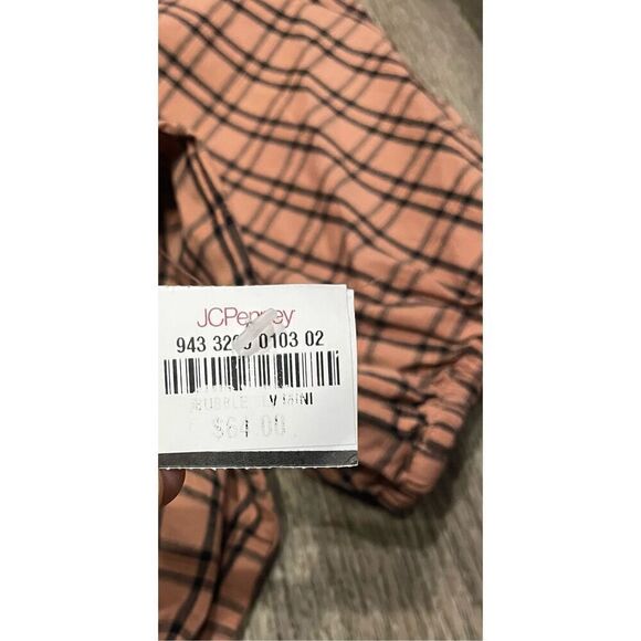 a.n.a Plaid Mini Dress Apricot 2X New Puff Sleeves - Picture 2 of 6